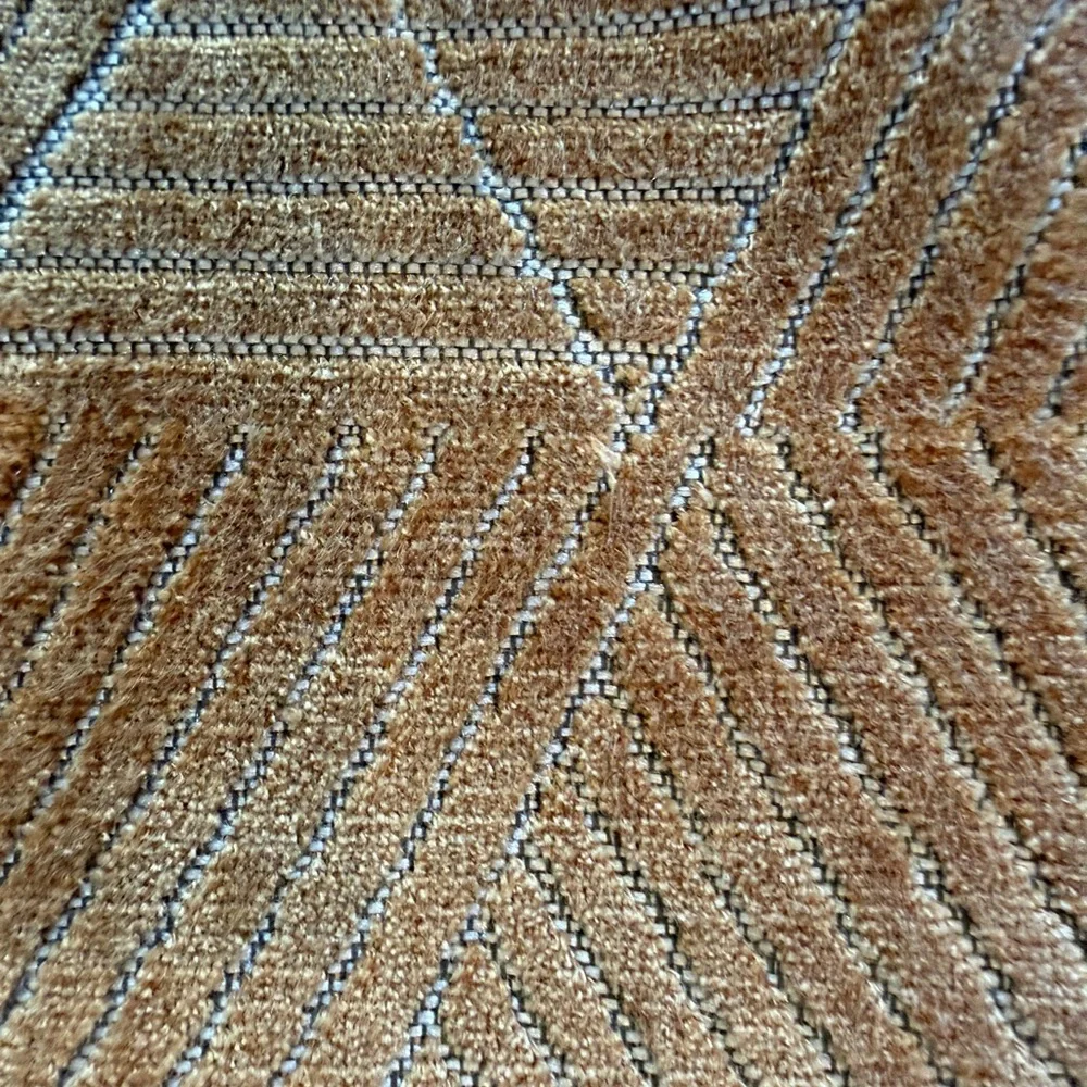 Textured Geometric Throw Pillow Cover - Rust color